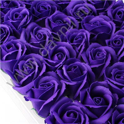Роза из мыльной пены 3 слоя 5 см 50 шт фиолетовая