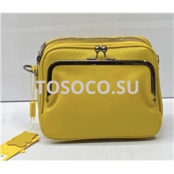 056-2 yellow сумка Wifeore натуральная кожа 14х19х10