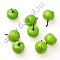 Муляж яблока 2,5 см 20 шт. зелёный