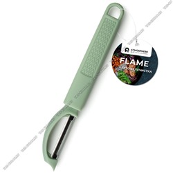 Flame Овощечистка продольная (нержавеющая сталь+пластик) L20 3х2см (12)