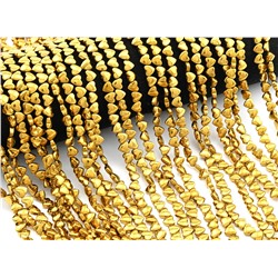 Бусины из гематита сердце 6*6мм цв.античное золото, 39см, 67 бусин