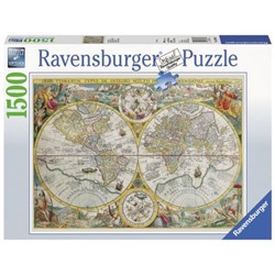 Пазлы 1500 дет. Историческая карта 16381, (Ravensburger)