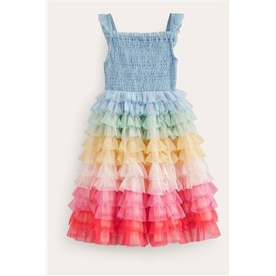 Boden Rainbow Skirt Tulle Dress