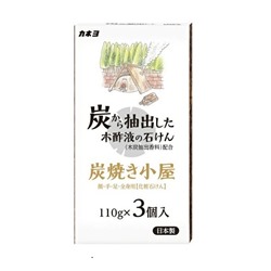 KANEYO Косметическое туалетное мыло "Wood Vinegar" для лица и тела с древесным уксусом 110 г х 3 шт. / 36