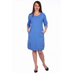 М0600 Платье женское футер-лайкра голубой (А)
