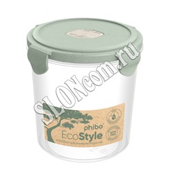 Контейнер для холодильника и СВЧ "Eco Style" 1,15 л, зеленый флэк