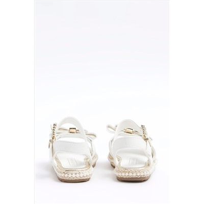 River Island Girls White 3D Bow Espadrille