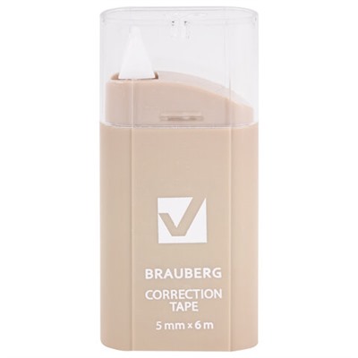 Корректирующая лента BRAUBERG COMPACT PASTEL, 5 мм х 6 м, корпус ассорти, блистер, 272495