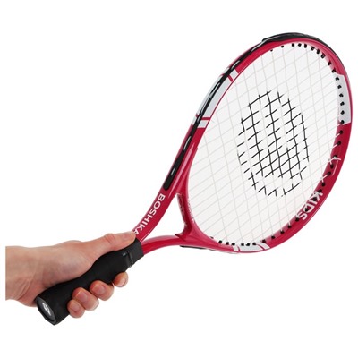 Ракетка для большого тенниса детская BOSHIKA KIDS, алюминий, 17'', цвет розовый