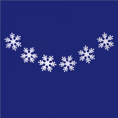 Украшение новогоднее "Искристые снежинки" (набор 6 шт) , 20 см