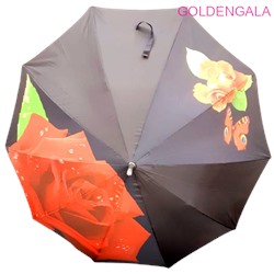 Зонт "Трость с розой" полуавтомат 10 спиц Арт 24190 модель 1