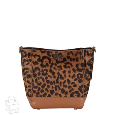 Сумка женская кожаная 3632VG leopard brown Vitelli Grassi