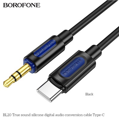 Аудио Адаптер BOROFONE BL20 Type-C - 3.5mm AUX (черный)