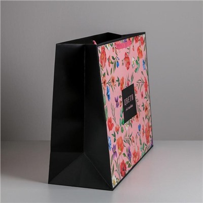 Пакет подарочный ламинированный, упаковка, «Цвети», XL 49 х 40 х 19 см