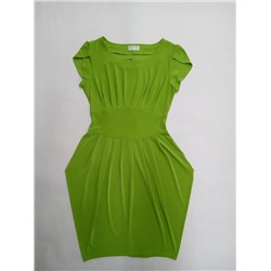 Платье салатное, травяное, размер 50-54