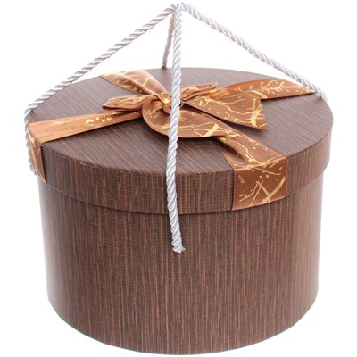 Коробка подарочная "Теплые чувства" 22*22*13,5 см, шоколад