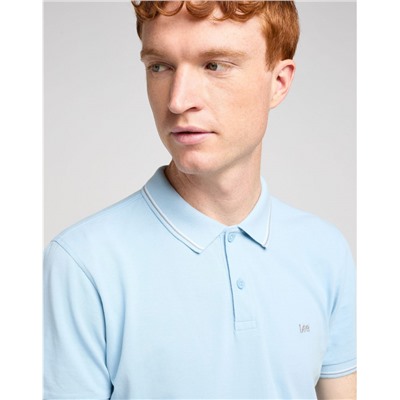 Рубашка поло мужская PIQUE POLO HEATHER BLUE SKY