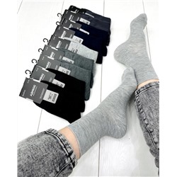 Мужские носки хлопок Адибос однотонный, цветной (упаковка 10шт)