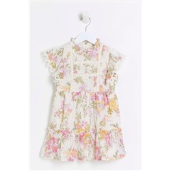 River Island Girls Floral Chiffon Dress