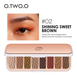Тени для век O.TWO.O Shining Sweet Brown 8 цветов № 2 10 g