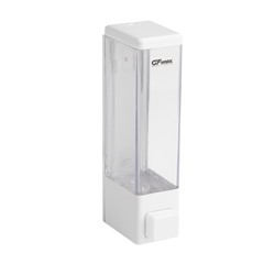 GFmark - Дозатор жидкого мыла, пластиковый, белый, квадратный, 250мл  ( 624)