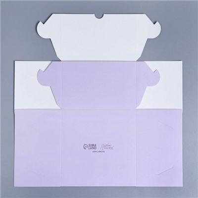 Коробка для капкейков, кондитерская упаковка с окном, 4 ячейки «Паттерн», 16 х 16 х 10 см