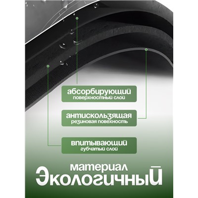 Нано коврик для сушки посуды черный 50*40см (3158)