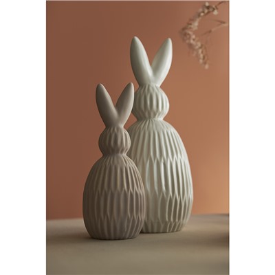 Декор из фарфора белого цвета Trendy Bunny из коллекции Essential, 12,5х12,5x30,5 см