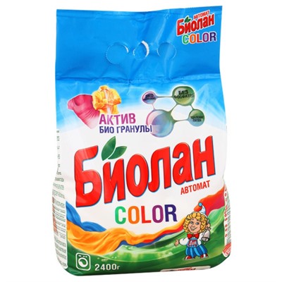 Стиральный порошок автомат Биолан Color, 2,4 кг