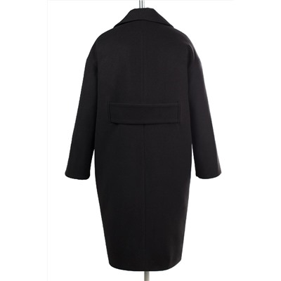 02-3136 Пальто женское утепленное Пальтовая ткань черный