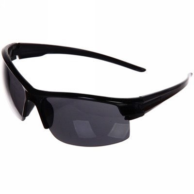 Очки солнцезащитные спортивные " SPORT Style", полулитые, цвет черный