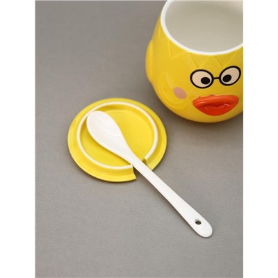 Кружка «Cutie duckling, glasses», yellow (400 ml)