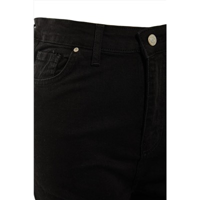 Черные джинсы-клеш с высокой талией TBBAW23JE00001