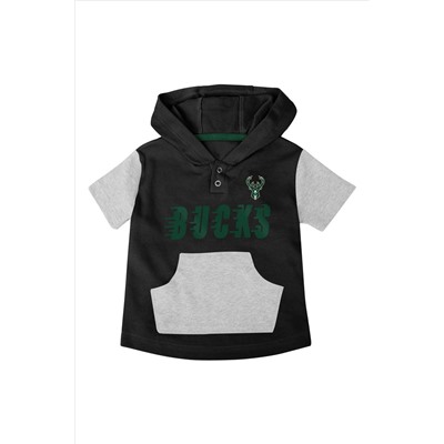 Fanatics Green NBA Milwaukee Bucks Bank Shot Creeper Short & T-Shirt Set