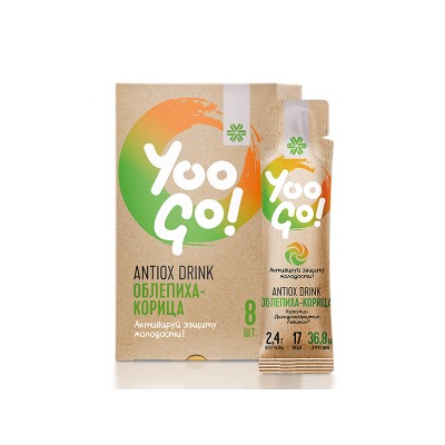 Напиток Antiox Drink «Облепиха-корица» - Yoo Gо 8 шт. по 10 г