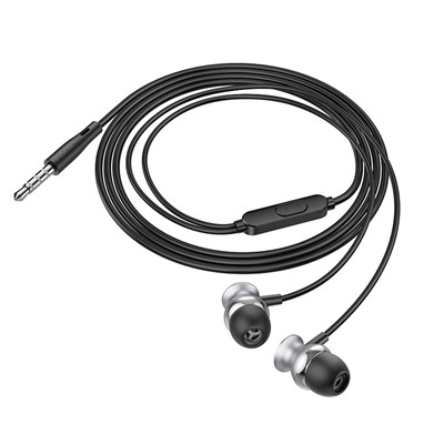 Наушники Hoco M106 Fountain metal universal earphones with microphone - Gray