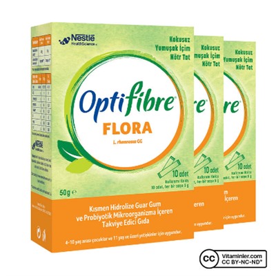 Nestle OptiFibre Flora 5 г x 10 пакетиков 3 шт.