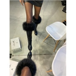 Сапоги FURRY BLACK BOOTS