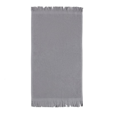 Полотенце махровое Love Life Fringe, 30х60 см, цвет серый, 100% хлопок, 380 гр/м2