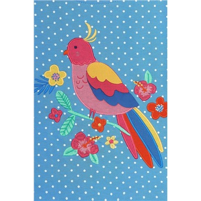 JoJo Maman Bébé Tropical Bird Appliqué T-Shirt