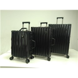 Набор из 3-х чемоданов, композит, алюминий, MIRONPAN  32401 Черный