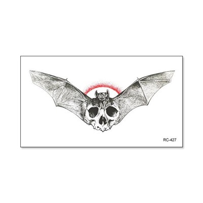 TTRC-427 Набор временных татуировок Летучая мышь и череп, 10,5х6см