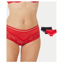 Pantys mit Kontraststreifen 2er-Pack, Janina, elastischer Bund