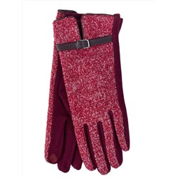 Женские демисезонные хлопковые перчатки, цвет бордовый
