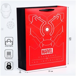Пакет подарочный "Tony Stark" 31х40х11 см, упаковка, Мстители