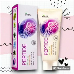 [EKEL] Интенсивный крем для рук с пептидами, PEPTIDE NATURAL INTENSIVE HAND CREAM, 100 мл