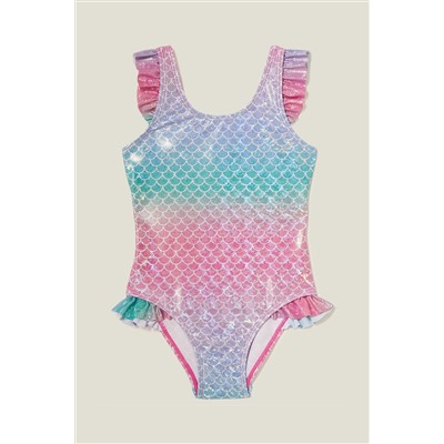 Pink Angels By Accessorize Girls Pink Mermaid Swimsuit