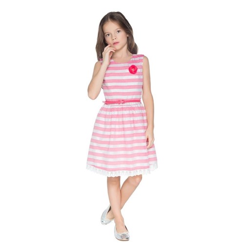 Платье д/девочек ягодный полосатый Размер 146-152