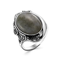 Кольцо из серебра с лабрадором