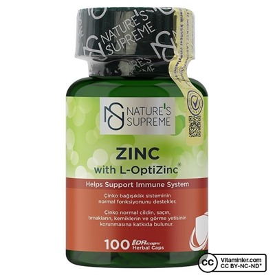 Nature's Supreme Zinc 15 мг 100 капсул